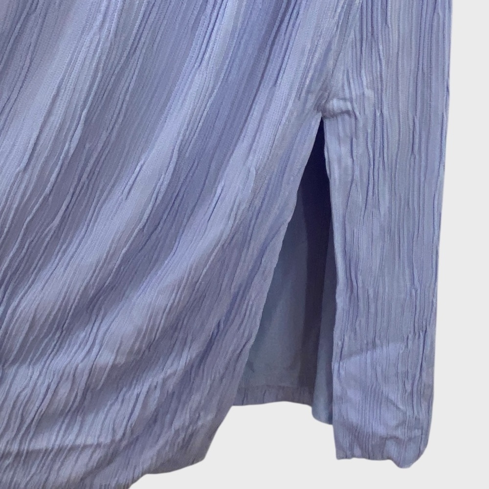 MM Lafleur NWT Light Periwinkle Blue Pleated Midi Skirt Size 10 - Picture 5 of 11